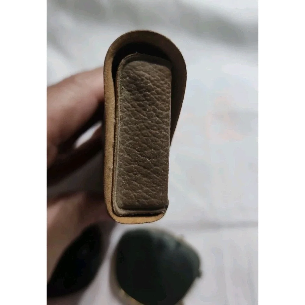VTG Ray-Ban Bausch and Lomb Sunglasses Clip On Leather Case Brown Soft Suede